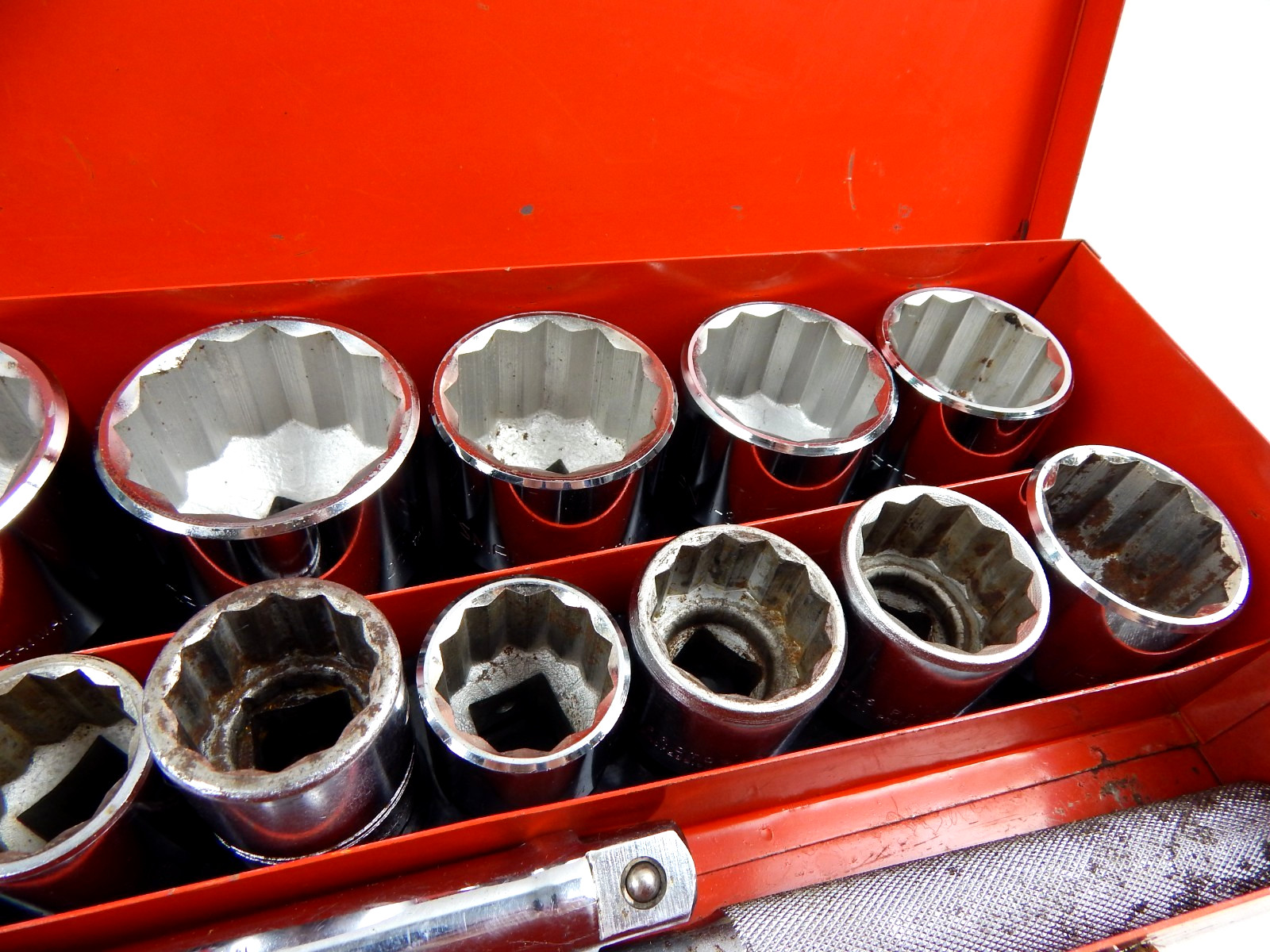 Craftsman Taiwan 3/4” Drive Socket Set 7/8” to 2-3/8” w/ Braker Bar & Case READ