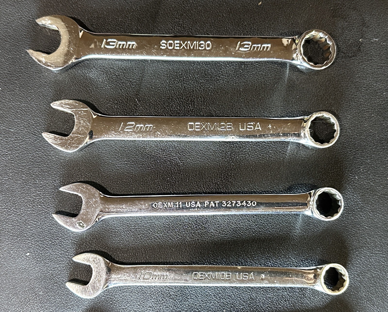 SNAP ON OEXM-SERIES 15-Pc 12-Pt Metric Flank Drive® Short Combination Wrench Set
