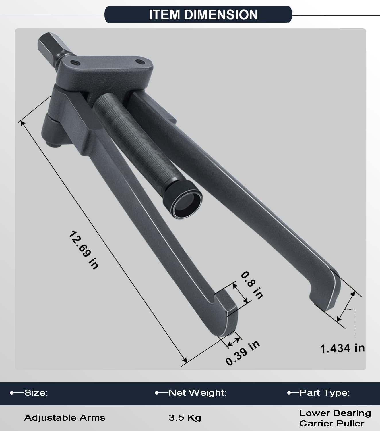 Corrosion-Resistant Bearing Carrier Puller for Outboard Engines 115hp and Above