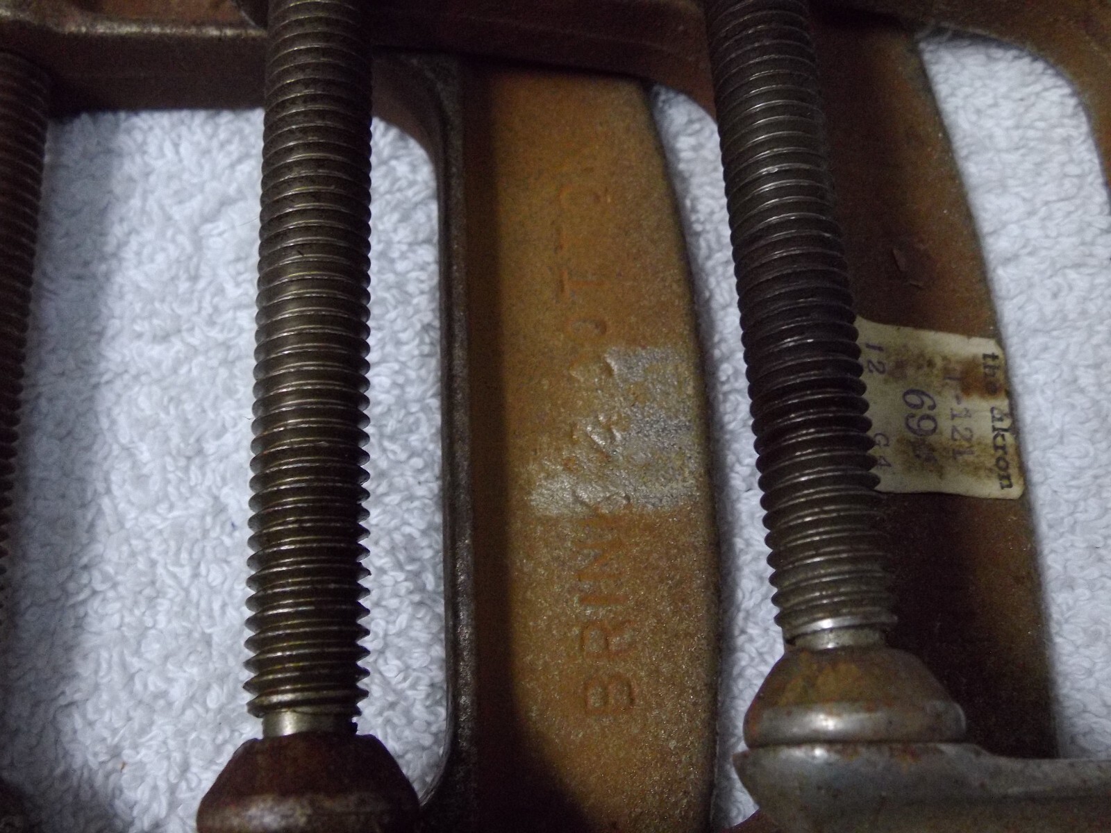 Vintage B&C Brink & Cotton 143 Made in USA 3″ C Clamp Set of 4
