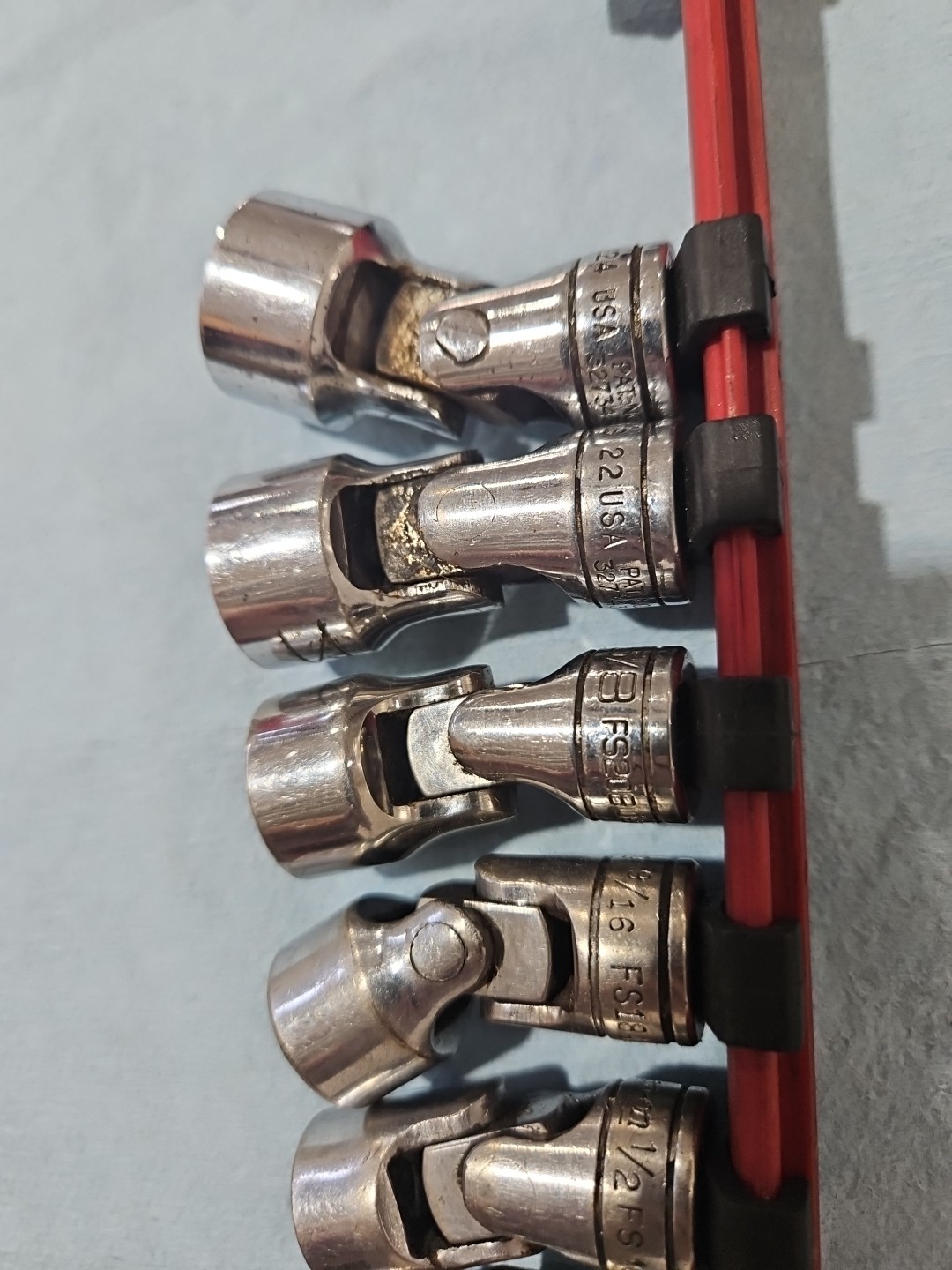 SNAP-ON 3/8″ Drive Universal/Swivel Sockets FS14A 7/16” -FS24 3/4”