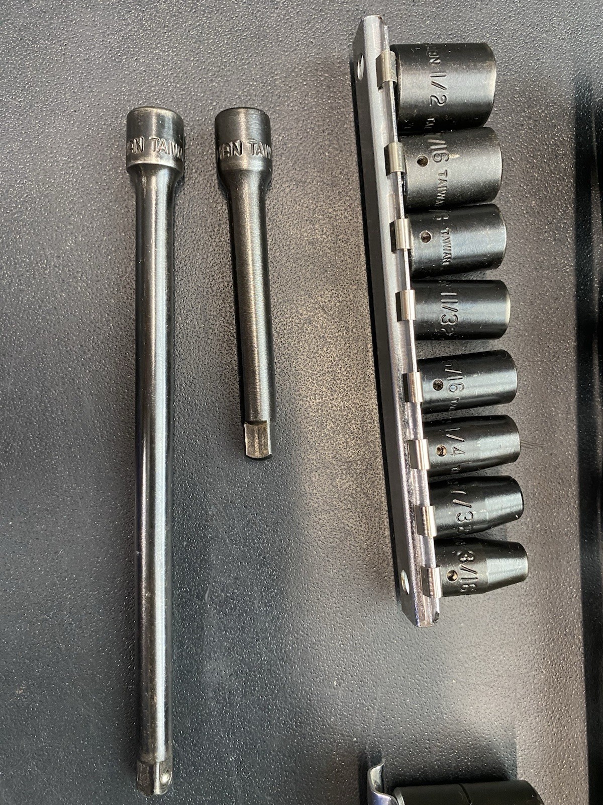 Craftsman Impact Socket Set Standard 1/4” Taiwan, 3/8” USA, 1/2 Taiwan 30 Pc