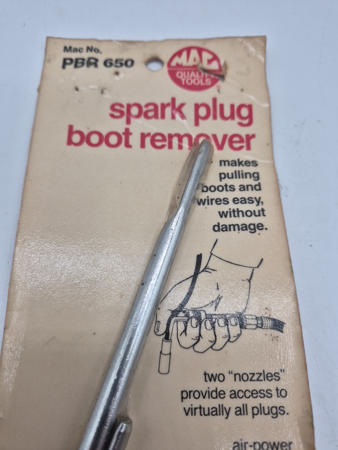 Mac Tools Spark Plug Boot Remover NOS PBR 650 Free Shipping Air Powered