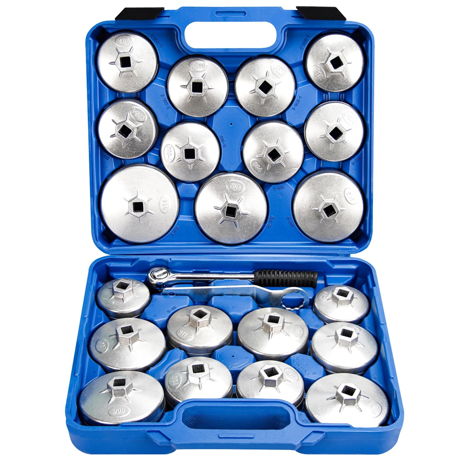 23 Pieces Oil Filter Wrench Set Aluminum Alloy Easy Removal Tool Kit BICOS