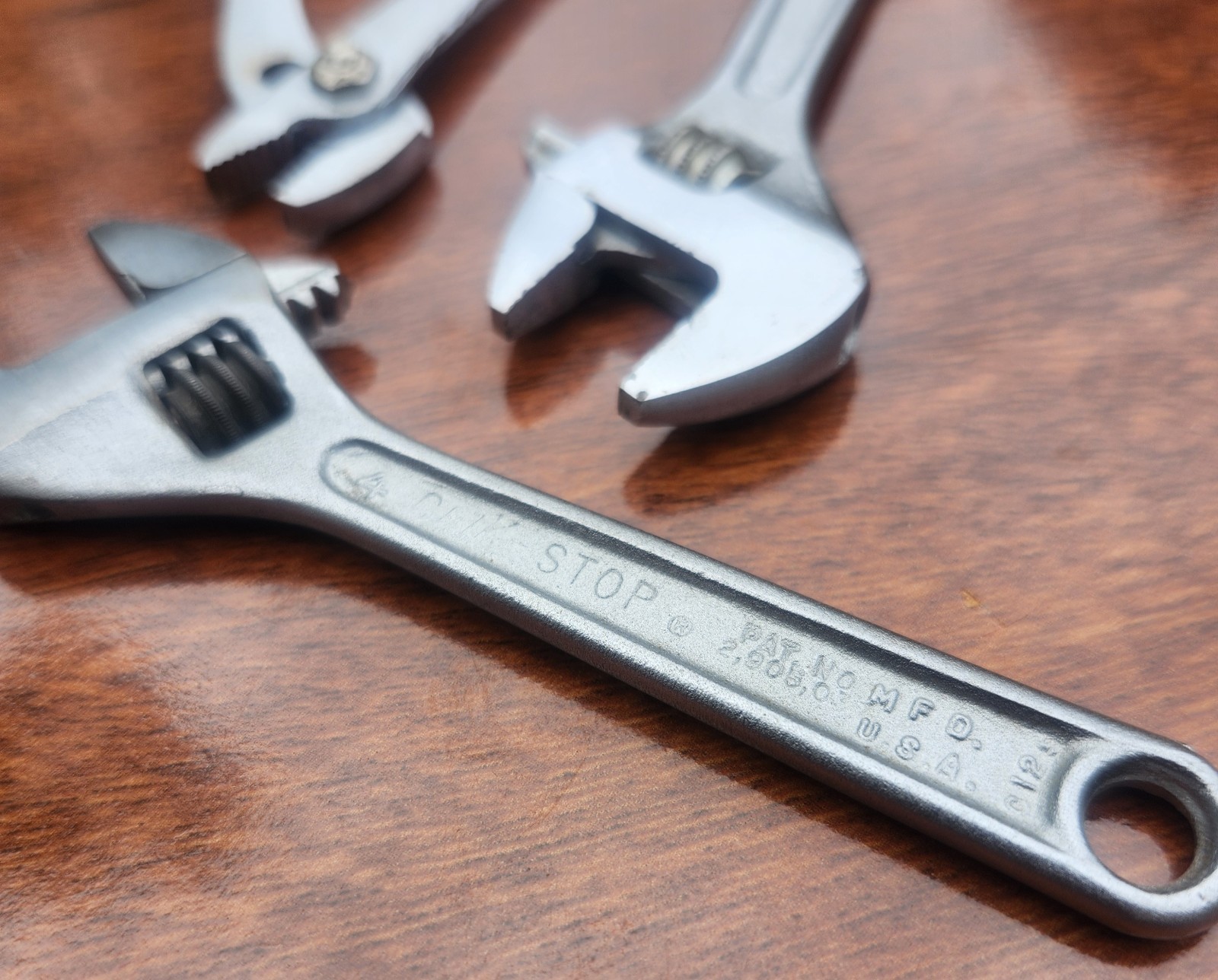 Vintage Proto 4″ Tools. 2- Adjustable Wrenches + 1- Slip-Joint Pliers USA