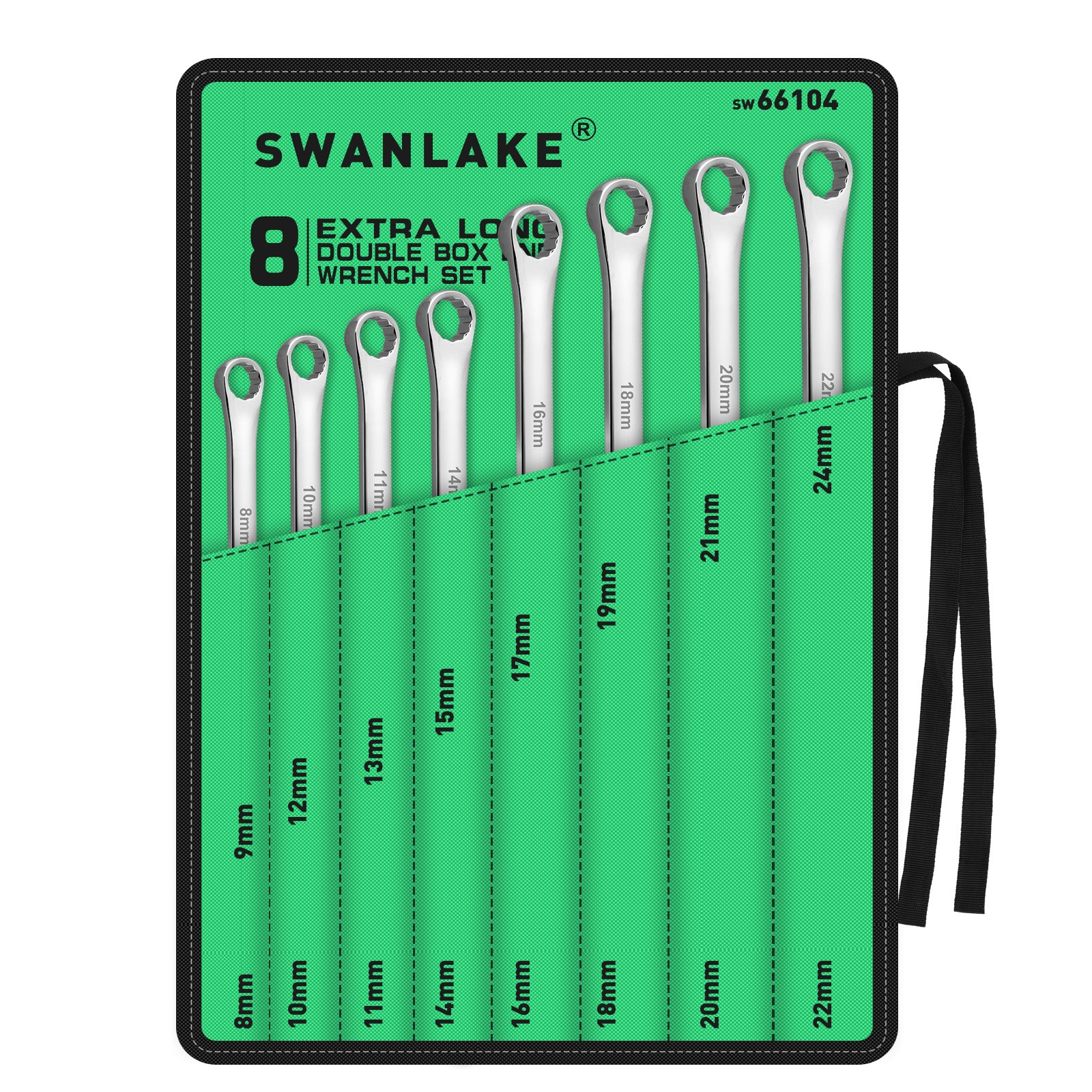 Double Box End Wrench 8 PC Metric Extra Long Aviation Spanner Universal 8-24MM