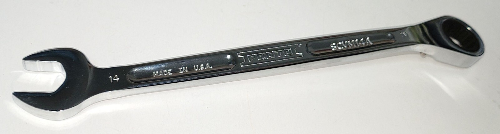 Proto 14MM Metric Ratcheting Combination Wrench SCVM14A Made in USA