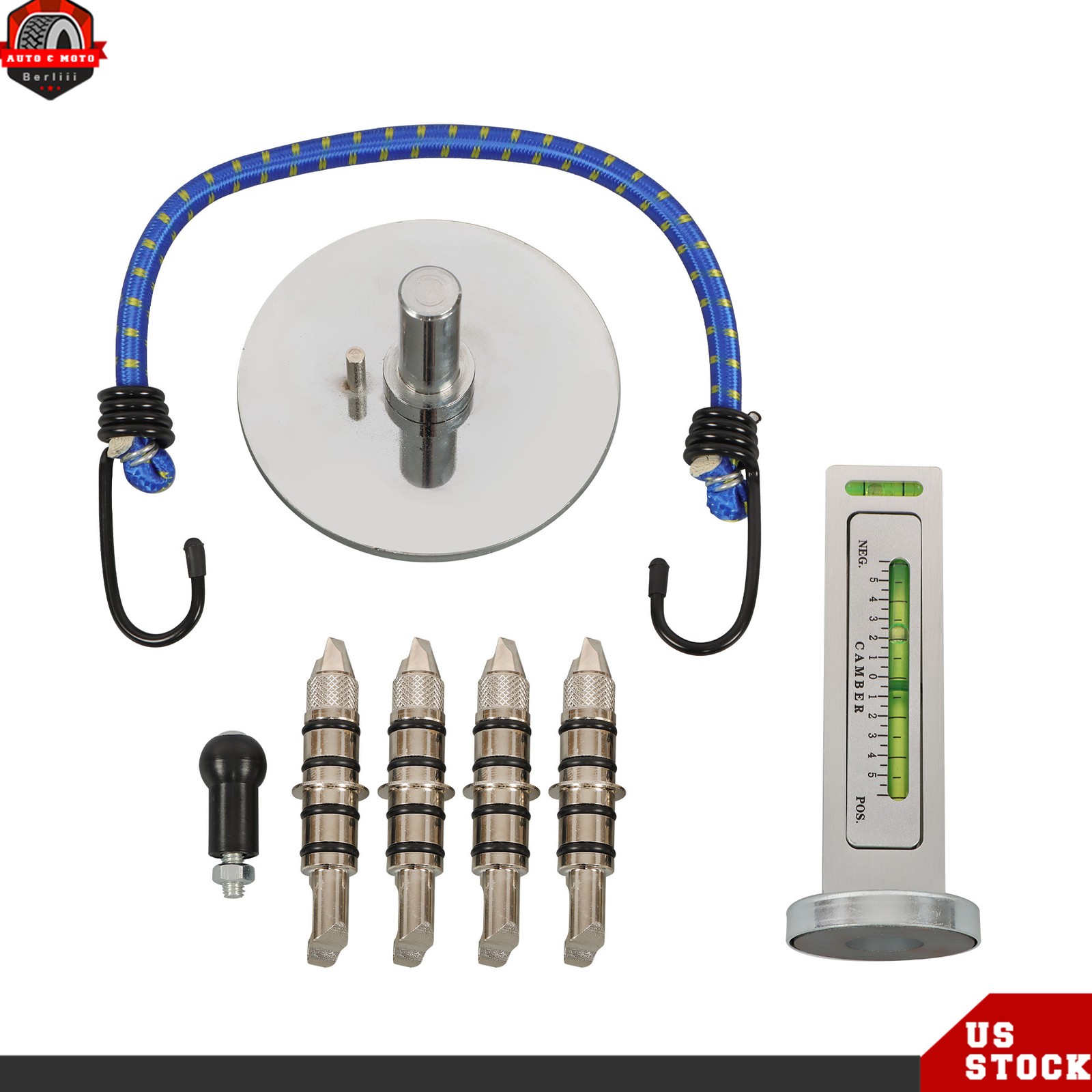 3D DSP Wheel Alignment Clamp with Tire Tread Grip Extensions & Magnetic Adapter