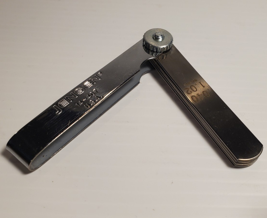 Jensen 14-407 Feeler Gauge 13 Blades Gauge Gage Thickness Measurment Tool