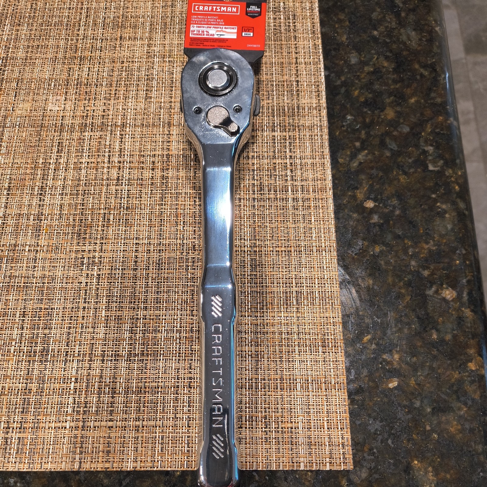 NEW Craftsman CMMT86723 1/2″ Dr Low Profile 72 Tooth Full Polish Ratchet