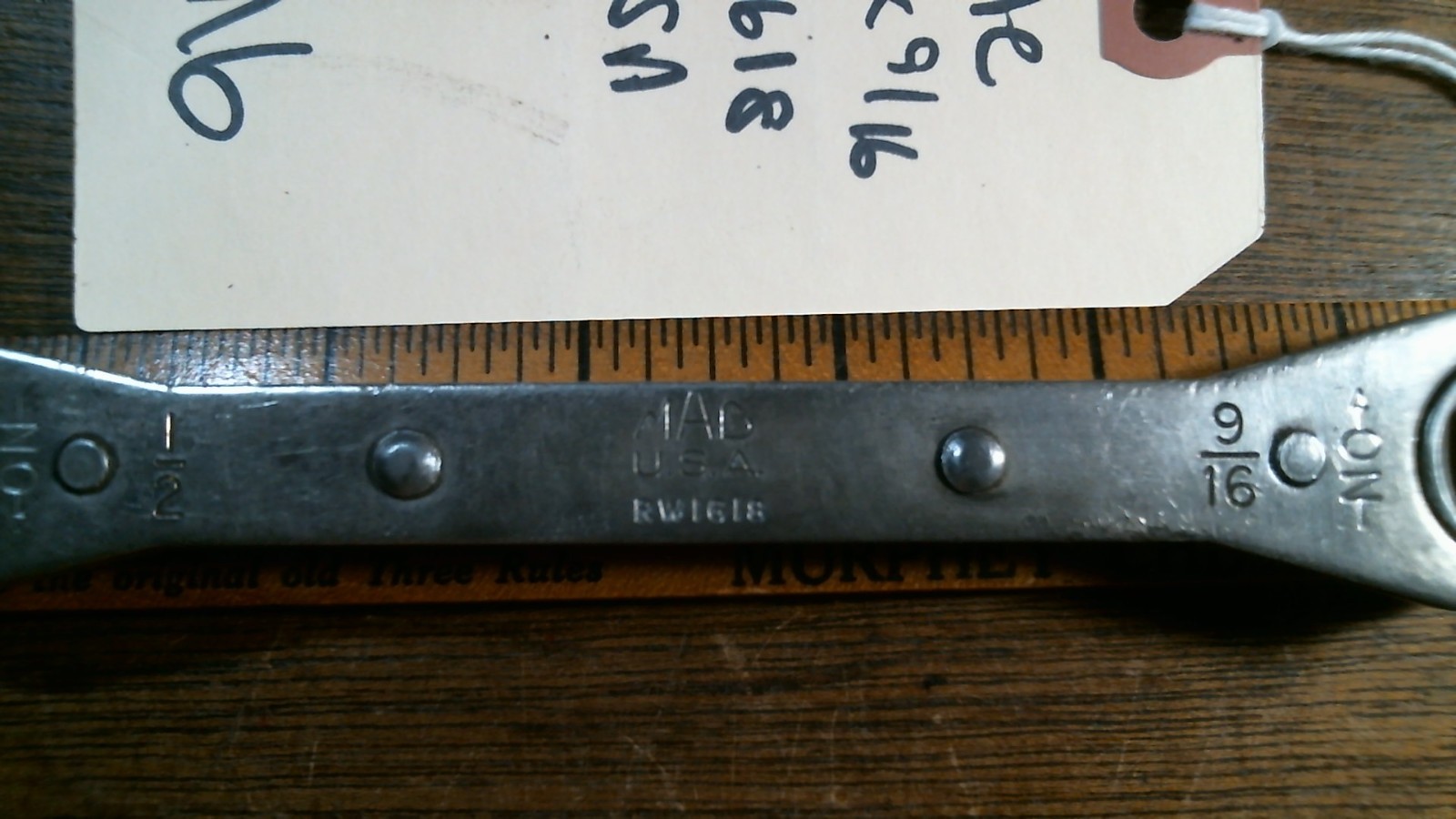 LOT M6 Mac Tools SAE 1/2″ X 9/16″ Ratcheting Wrench RW1618