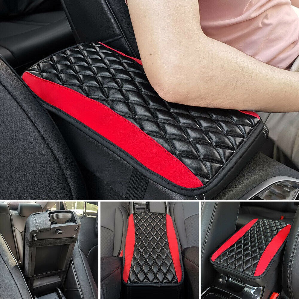 4× Car Seat Belt Liner Covers & Armrest Pad & Steering wheel Cover Auto Set US