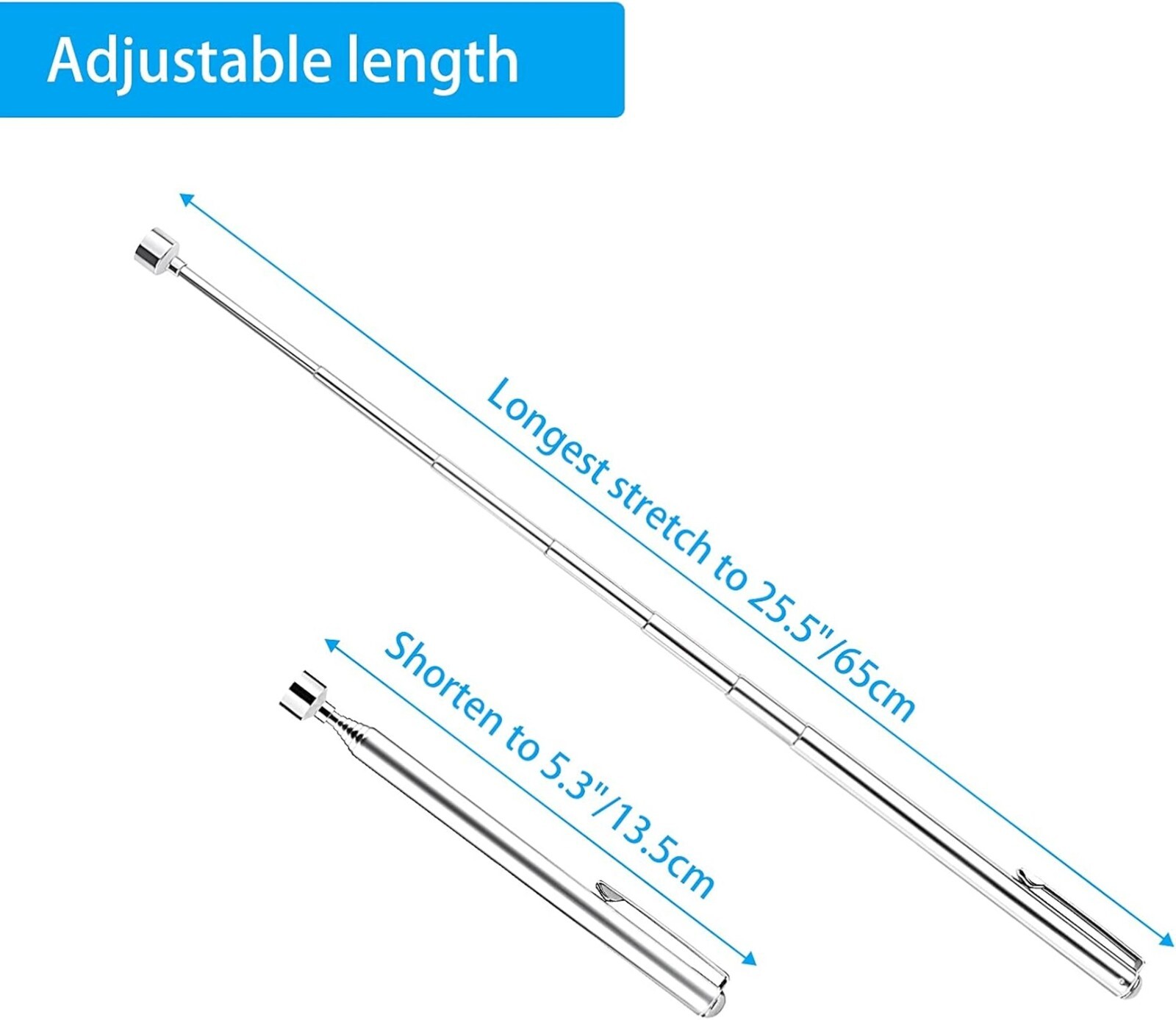Telescopic Magnetic Pick Up Tool Long Reaching Extendable Extending 3lb Pen UK