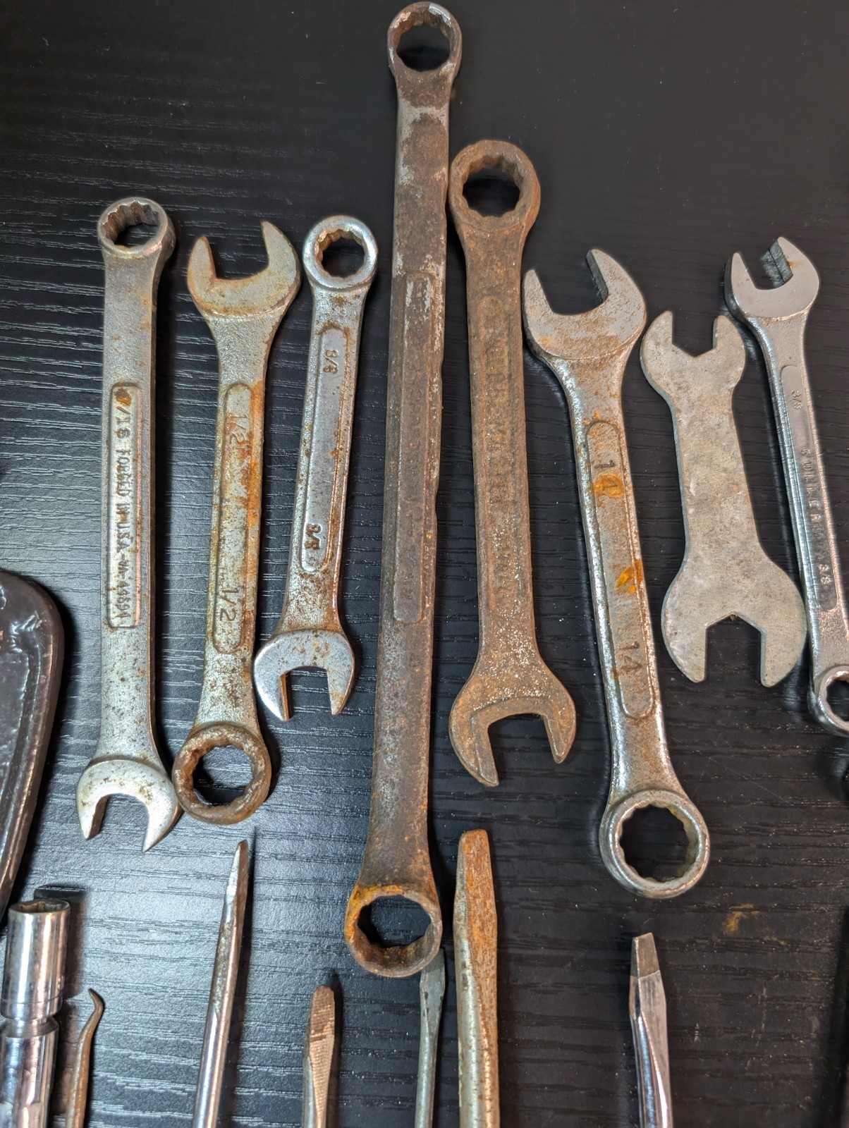 Mixed Hand Tool Lot Wrenches Pliers Screwdrivers Mechanic Garage Tools
