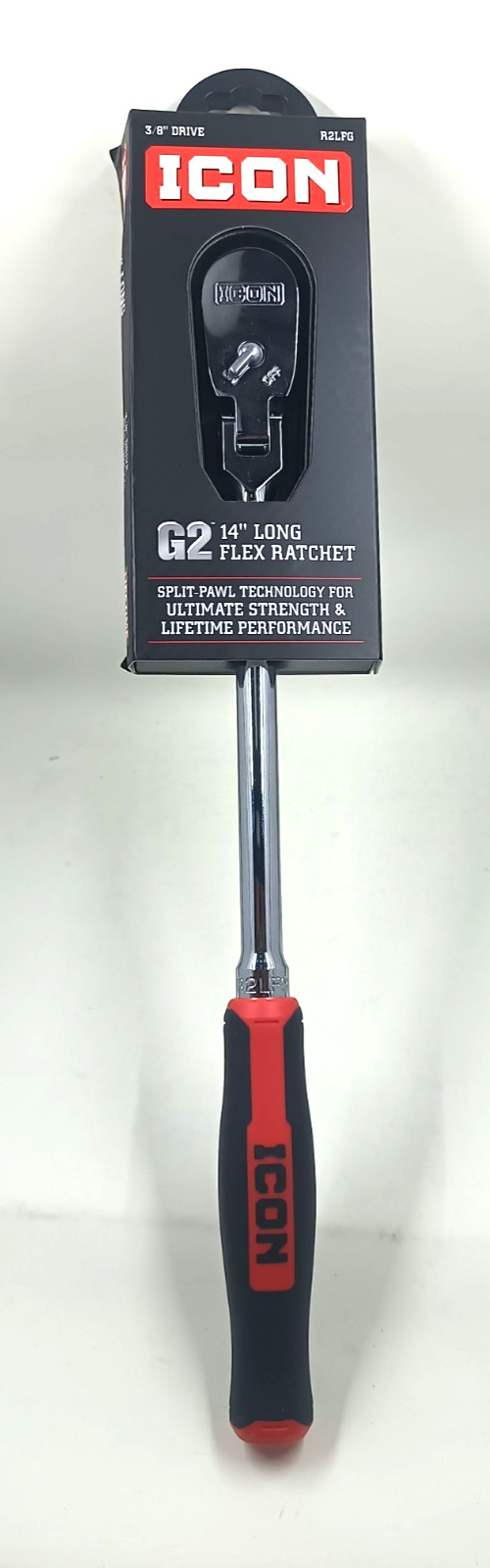 ICON G2 3/8 in. Drive, 14 in. Long-Reach Flex Ratchet with Comfort Grip R2LFG