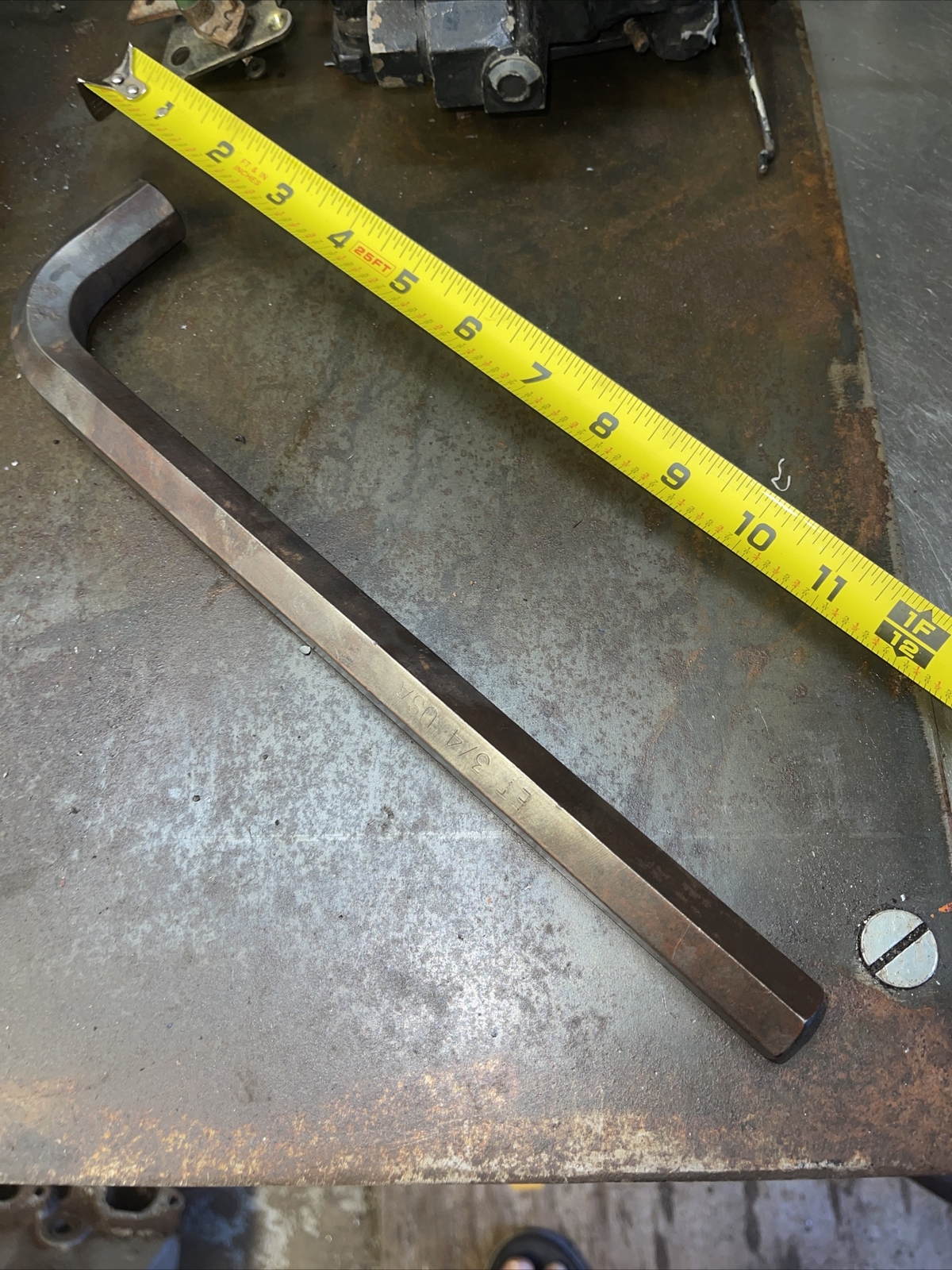 NOS Eklind Tools ET USA 3/4 in Allen Hex Key SAE Jumbo 12 inch Long Vintage