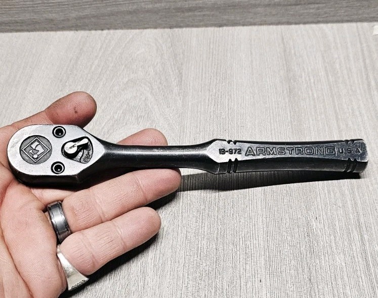 Armstrong Tools USA 19-972 RARE Black Industrial Finish 3/8″ Drive Ratchet