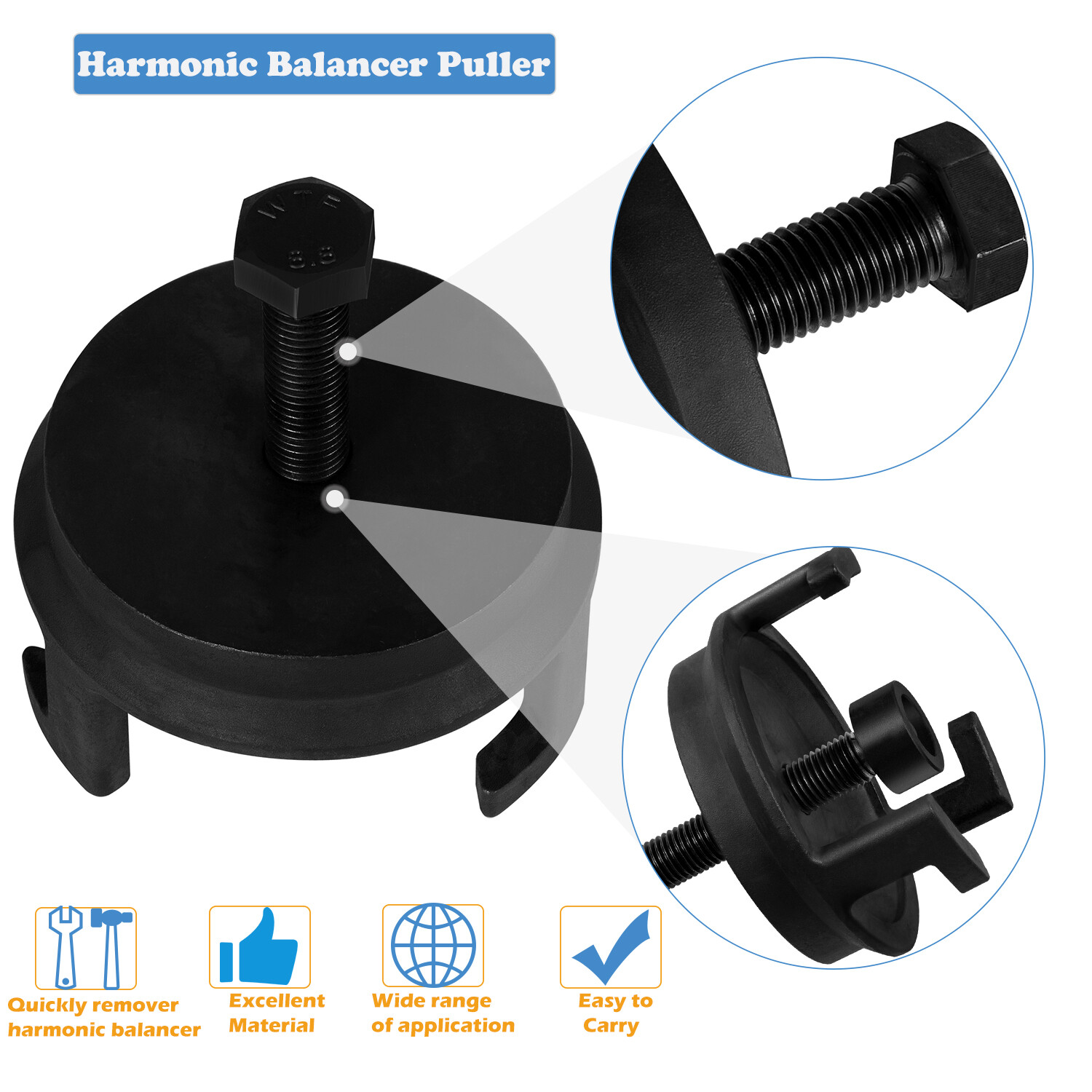 25264 Harmonic Balancer Puller Crank Pulley Puller For GM Dodge Jeep Chrysler