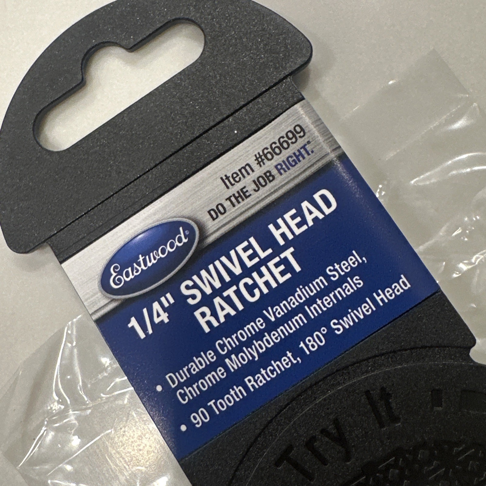 NEW Eastwood 1/4″ Drive 12″ Long Swivel Flex Head Ratchet Soft Grip Handle