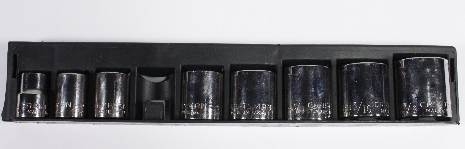 Craftsman USA 8-Piece 1/2″ Drive 6-Point G Series SAE Socket Set 3/8” to 7/8″