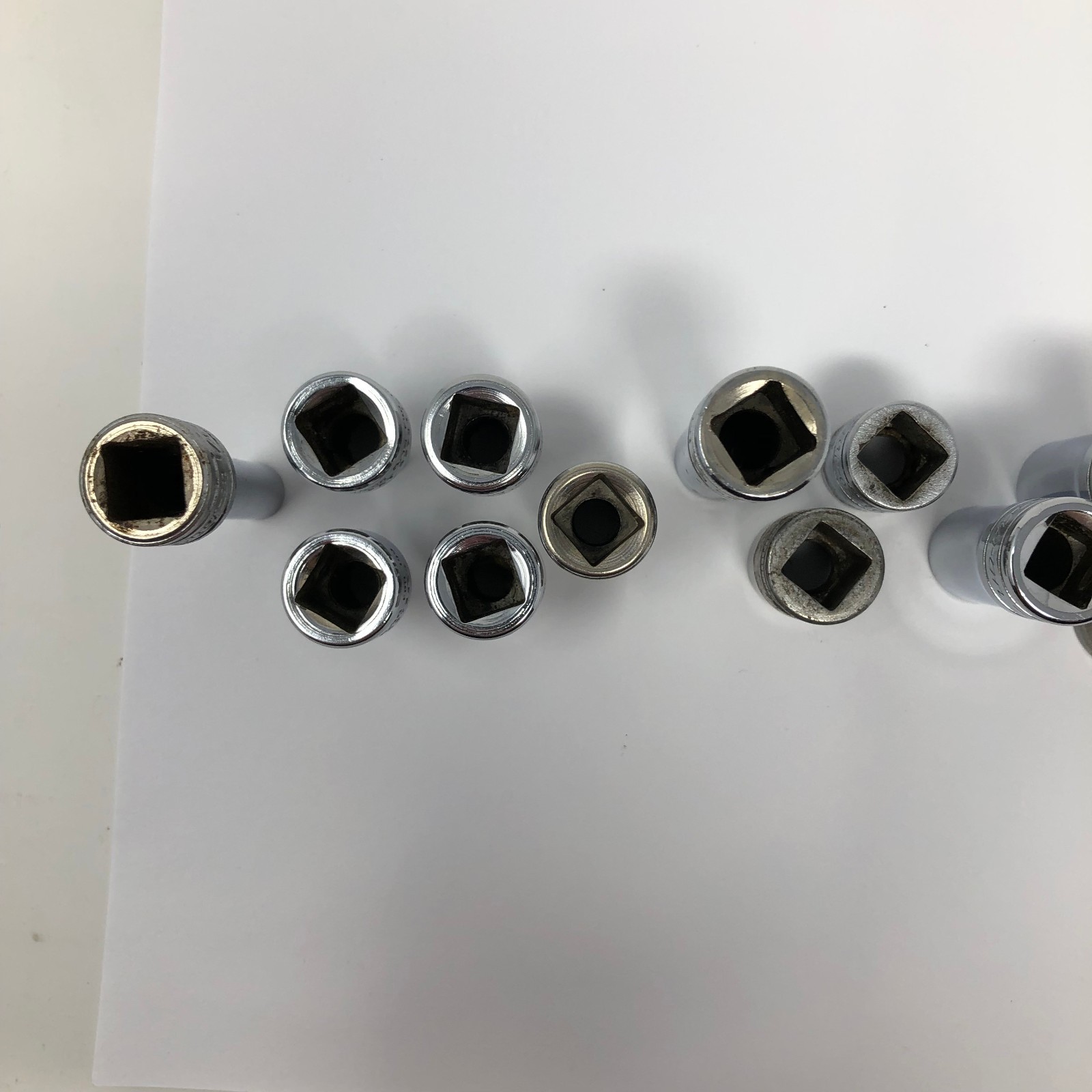 16 Snap On 3/8 Drive Socket Lot 12pt 1/4 5/16 3/8 7/16 9/16 3/4 7/8 Vintage USED