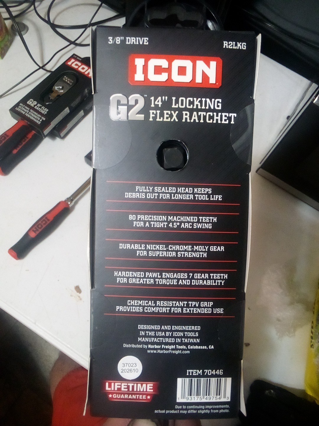 ICON G2 SERIES 3/8″ DR 14″ FLEX RATCHET SPLIT-PAWL 80T NEW RELEASE R2LKG. NEW