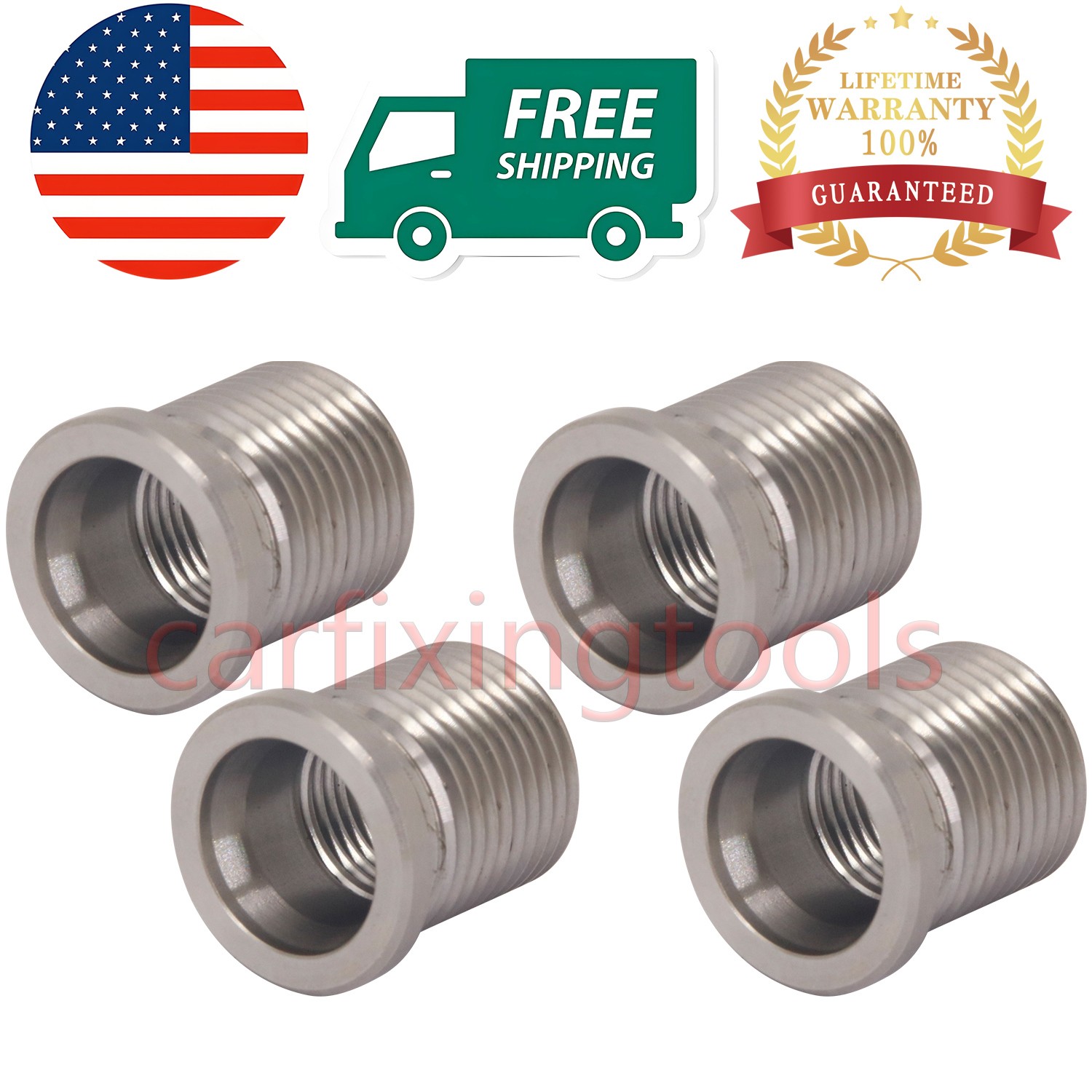 CAL389-100 14mm 4x Spark Plug Port Inserts For Ford Triton 4. 6L 5. 4L 6. 8 V-10
