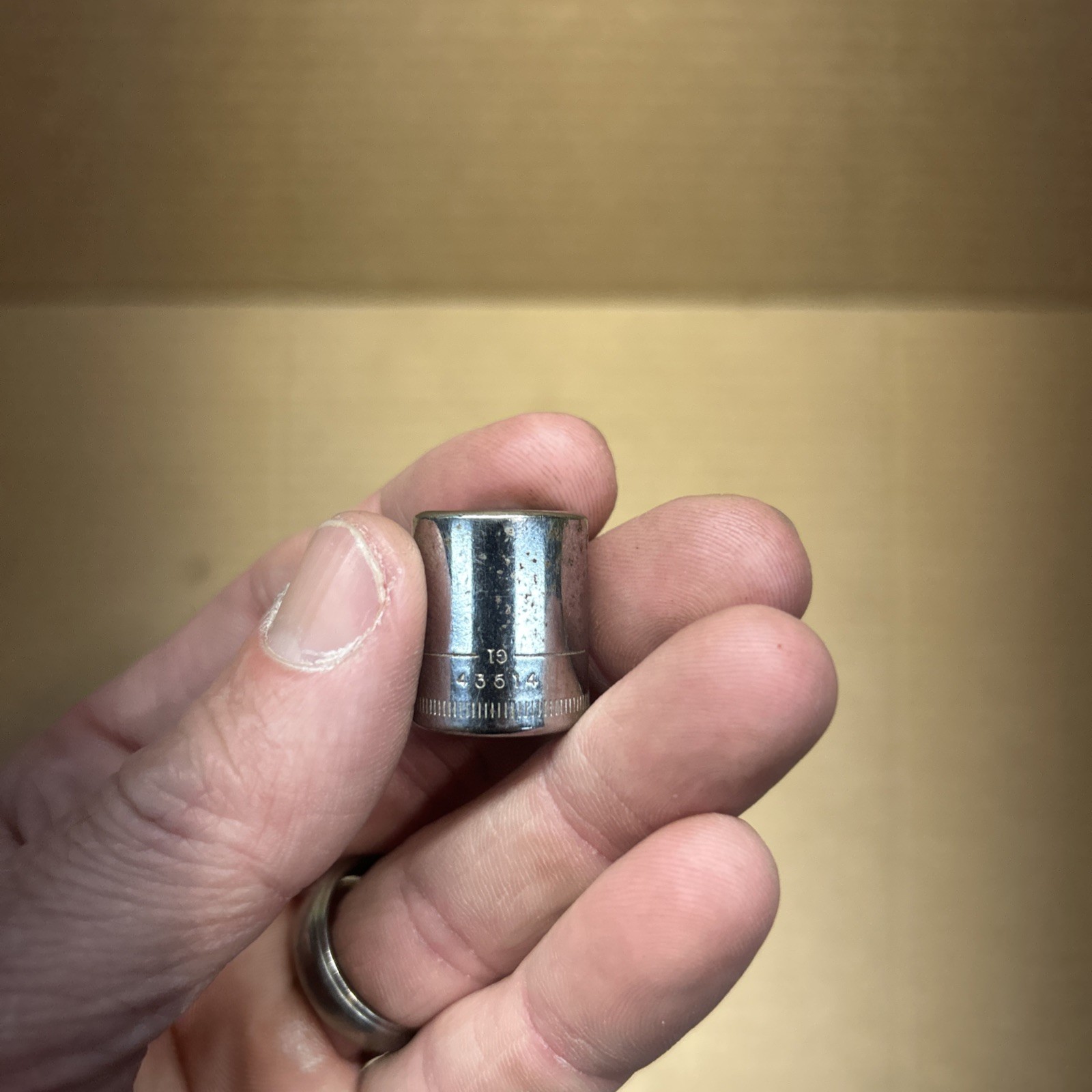 Vintage Craftsman USA 13mm 6 Point 1/4″ Drive Shallow Socket 43514 Inverted G1