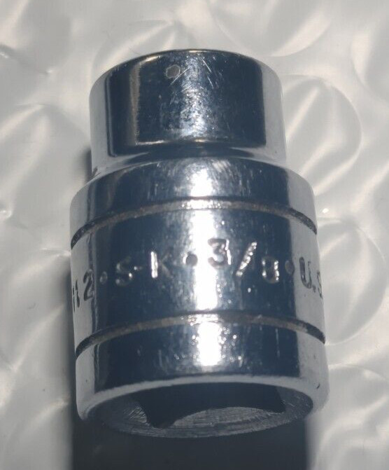 SK TOOLS 45112, 3/8″ DRIVE, 3/8″ SOCKET, SHALLOW, 6 POINT.