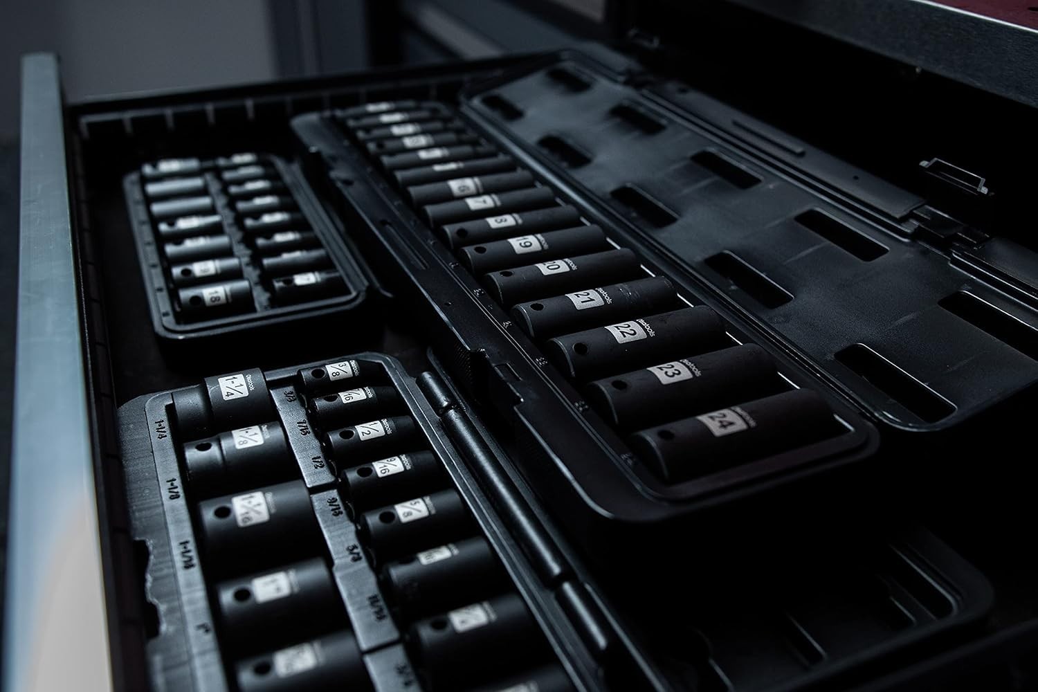 Impact-Ready Metric Socket Set in Storage Case