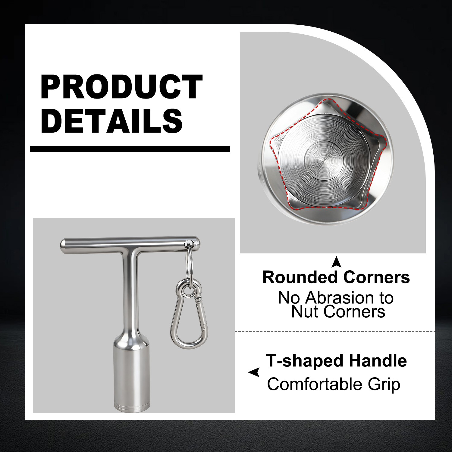 Stainless Steel Pentagonal Socket Wrench Tool for 1/2-13 Pentagon Head Bolt
