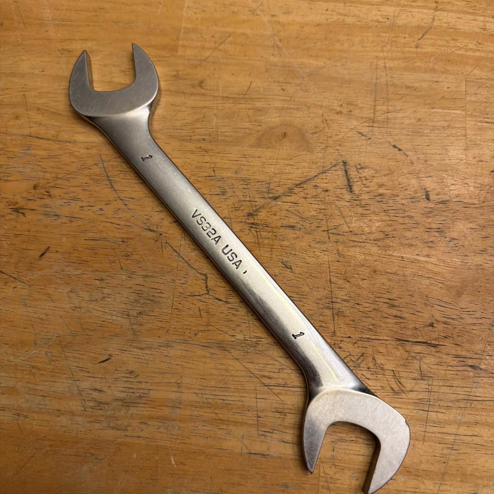 Snap-On Tools USA VS32 1″ SAE Chrome Four-Way Angle Head Open-End Wrench Used