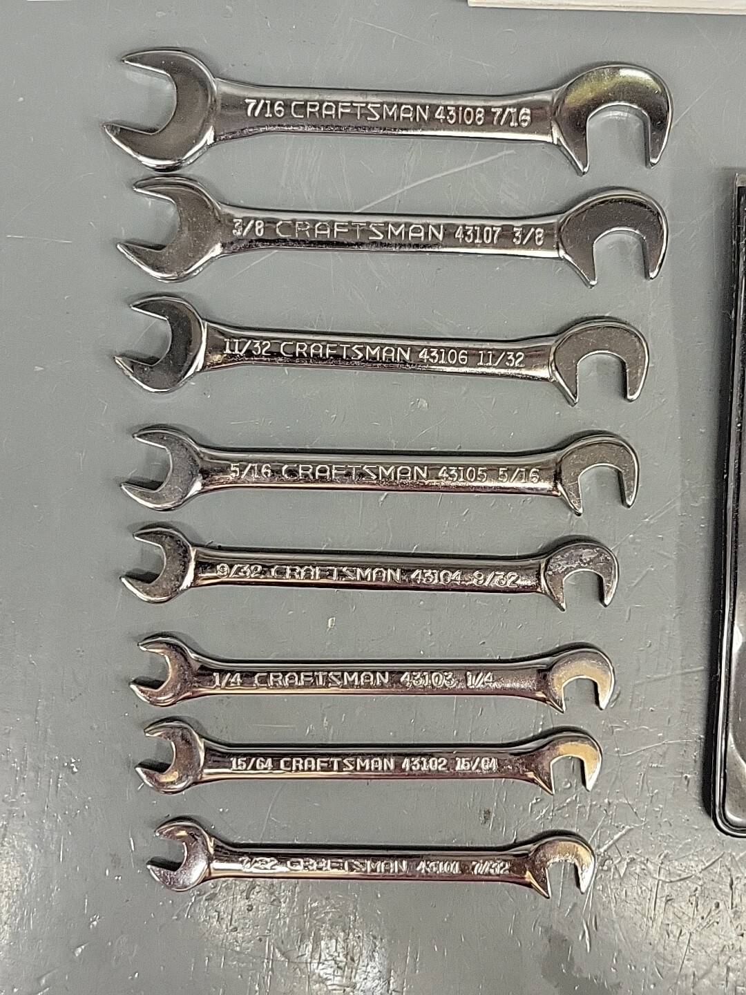 Sears Craftsman 8-Pc Open End Ignition Wrench Set 4306 New Old Stock USA
