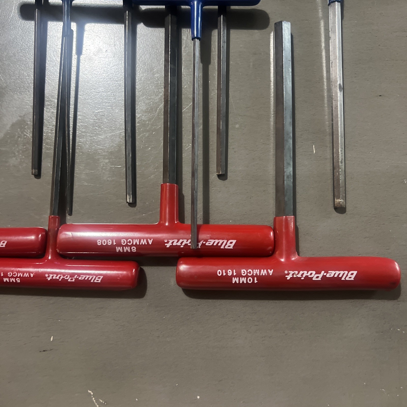 BLUE-POINT TOOLS 2 SETS 6 T-HANDLE HEX SAE & 8 T-HANDLE HEX METRIC WRENCHES