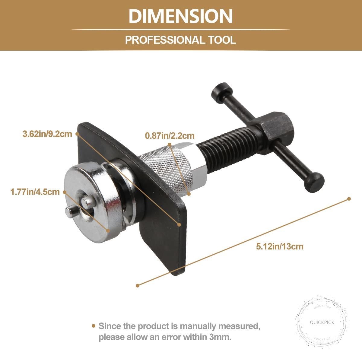 Disc Brake Caliper Piston Rewind Tool, Brake Piston Wind Back Tool, Car Rear Bra
