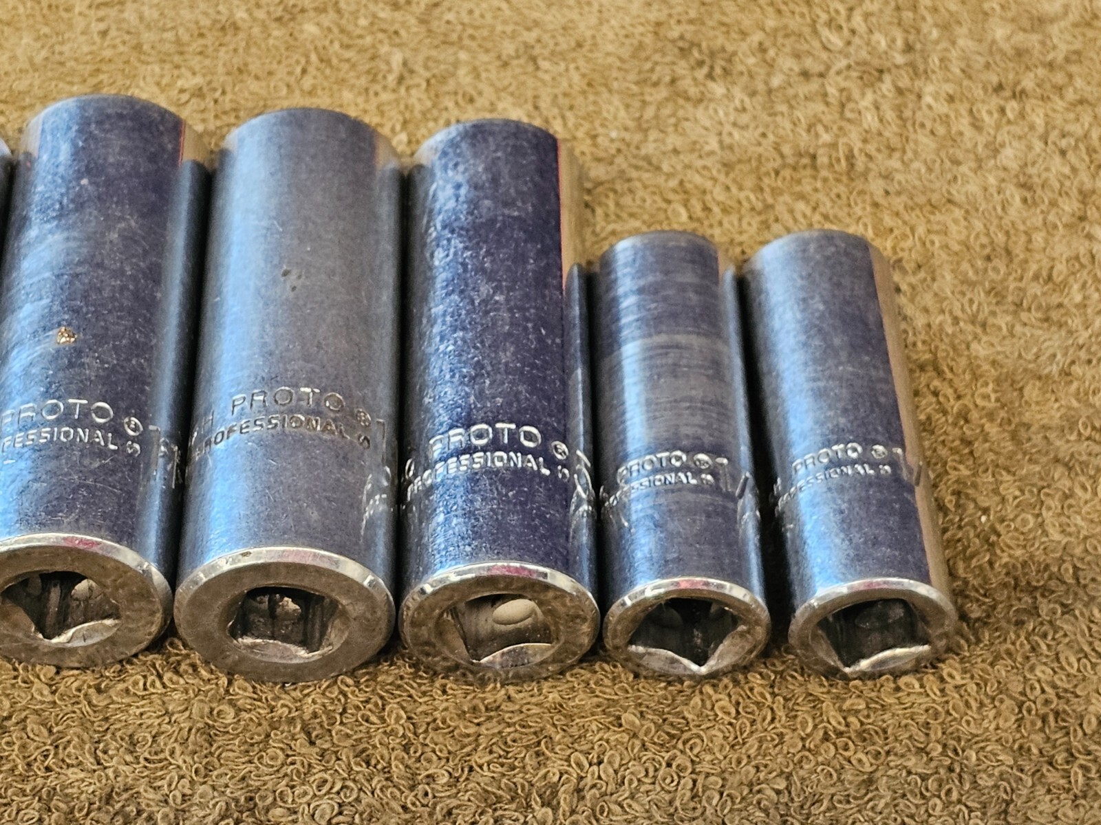 21 Proto Professional Deep Well Long Socket 3/8″ Drive Set Sae 7/8″ 1/4″ 5024H