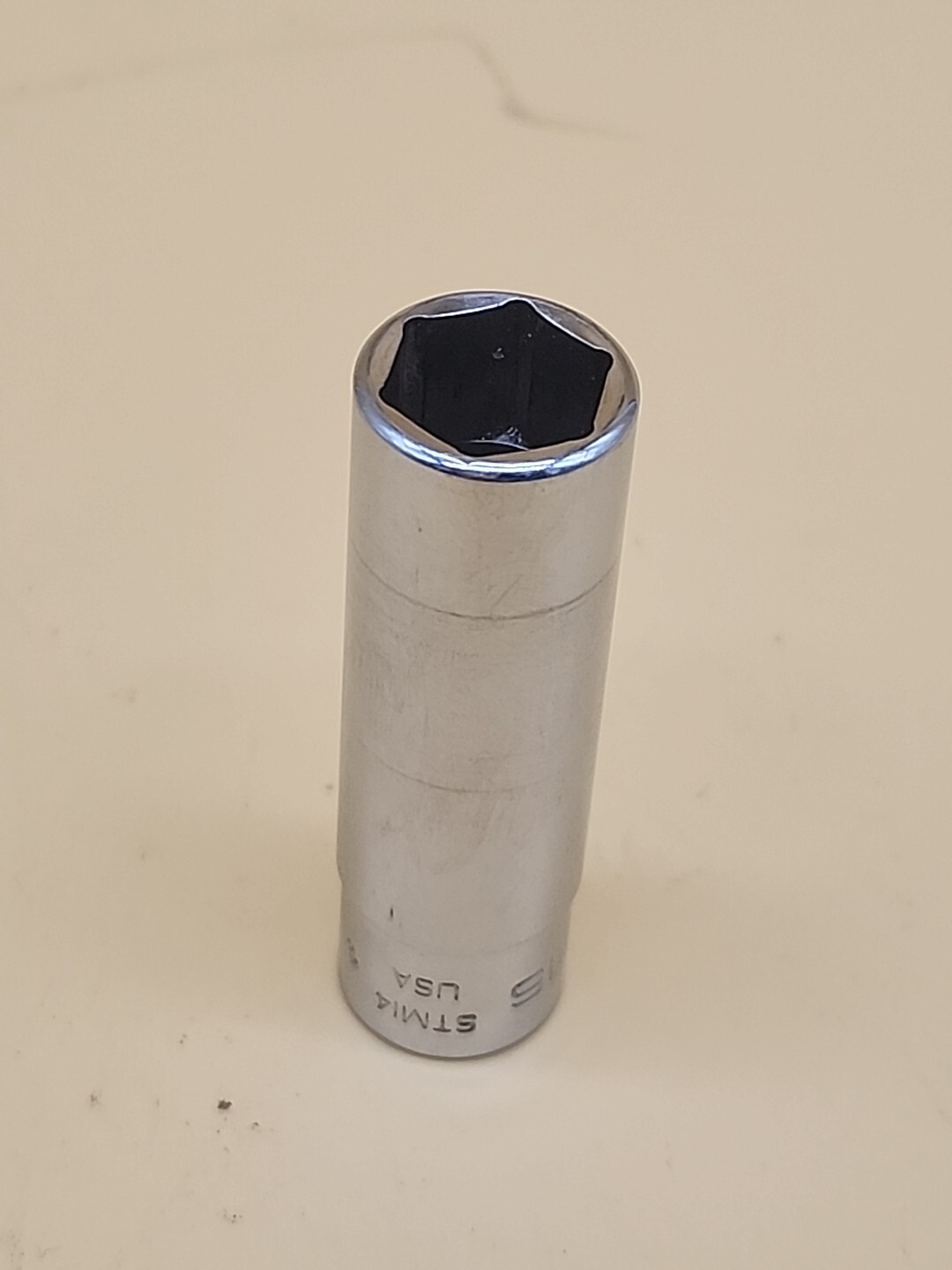 Snap-On STM14 1/4″ Drive 7/16 » SAE 6 Point Deep Chrome Socket