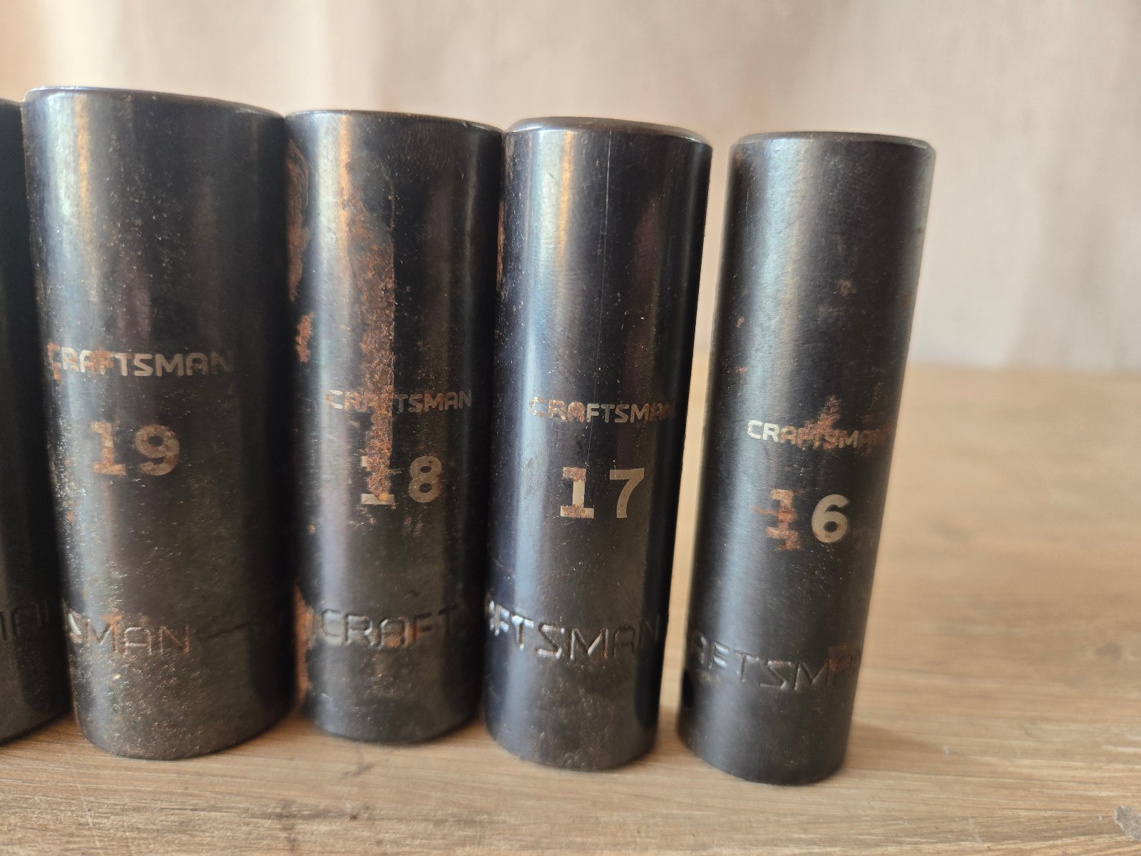 Craftsman 1/2″ Drive Metric Deep Impact Socket Lot 6-Pt (7 Pcs) 16mm – 27mm