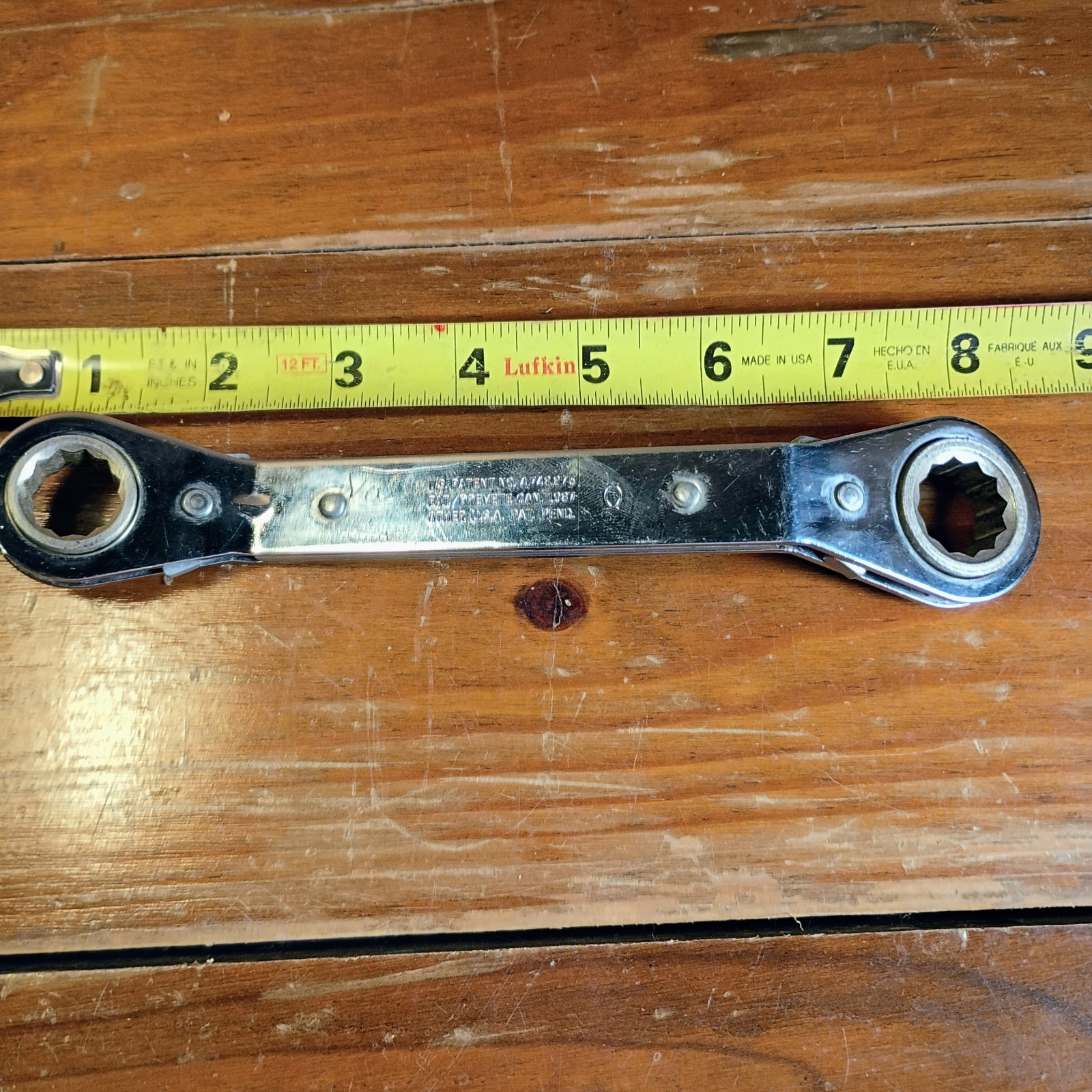 1990s Armstrong Made In USA 12 Point Offset Ratcheting Box End Wrench 15mmx17mm