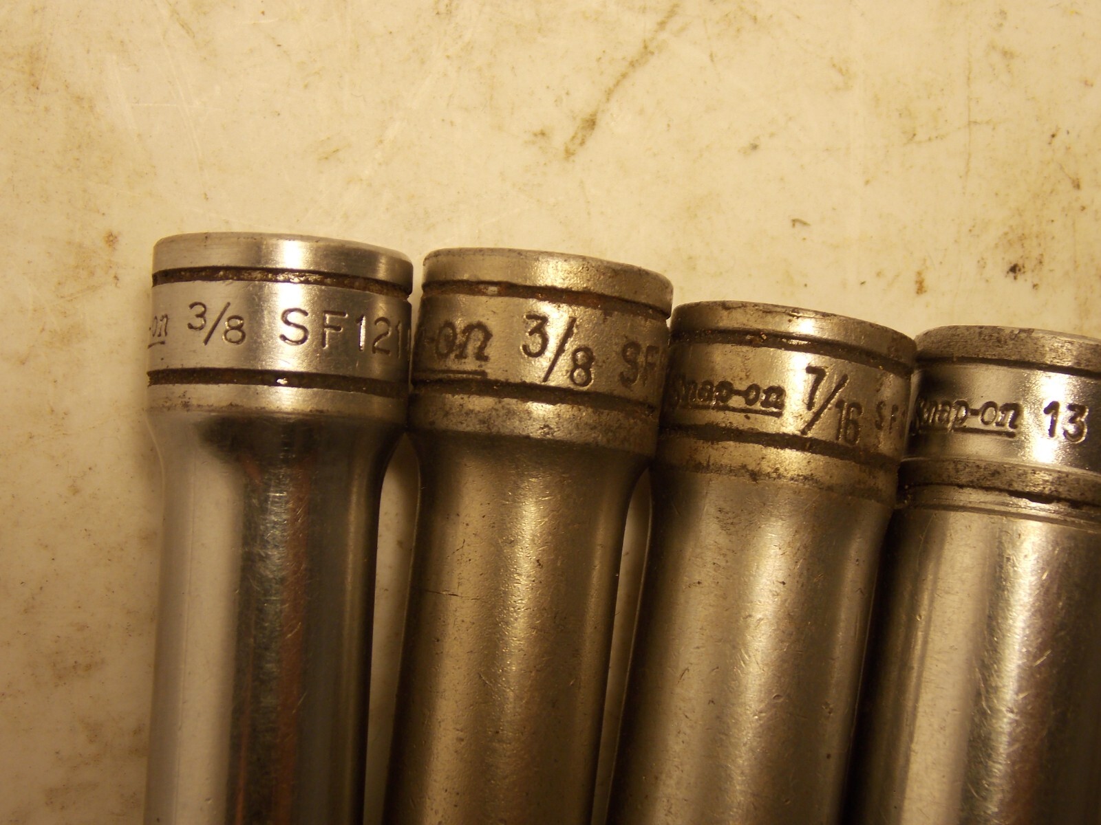 Snap on 3/8″ Drive Deep Chrome Sockets Singles 3/8 7/16 13/16 FREEShipAfr1