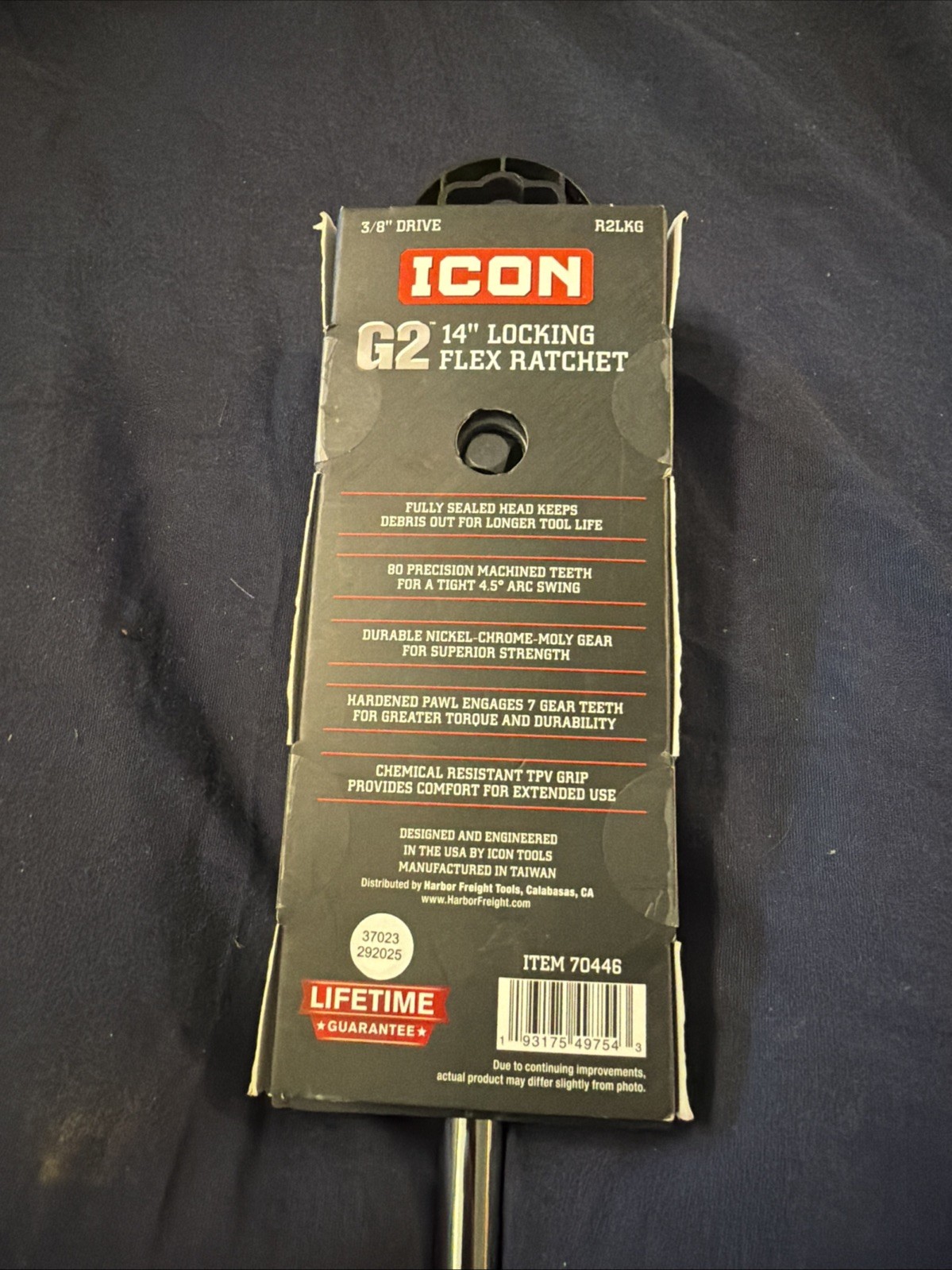 ICON 3/8″ Drive G2 14″ Locking Flex Ratchet (R2LKG) (70446)
