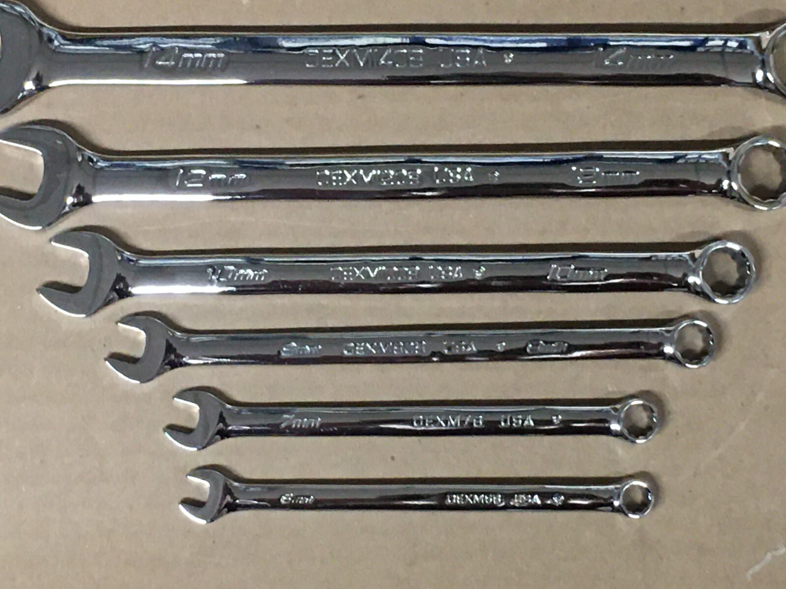 NEW – Snap On 8pc Metric Combination Wrench Set – 6,7,8,10,12,14,16,18mm – OEXM
