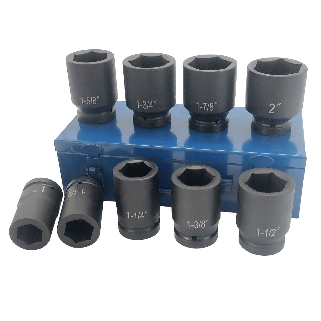 9PCs 1″ INCH DRIVE DR DEEP SAE SIZE IMPACT SOCKET WRENCH (1″-2″) Vehicle Repair