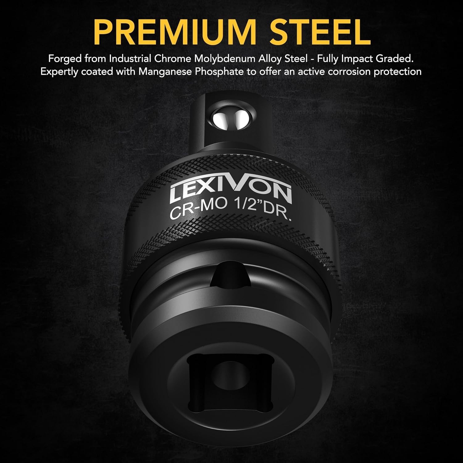 Versatile Heavy-Duty Joint Socket Swivel Set | Fits 1/2″, 3/8″, and 1/4″ Drives