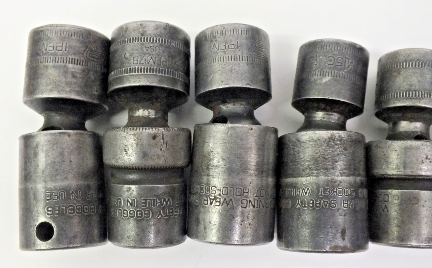 Snap-On 8pc 3/8″ Dr SHALLOW Impact Swivel Socket Set METRIC 6pt 10-18mm 207IPFM+