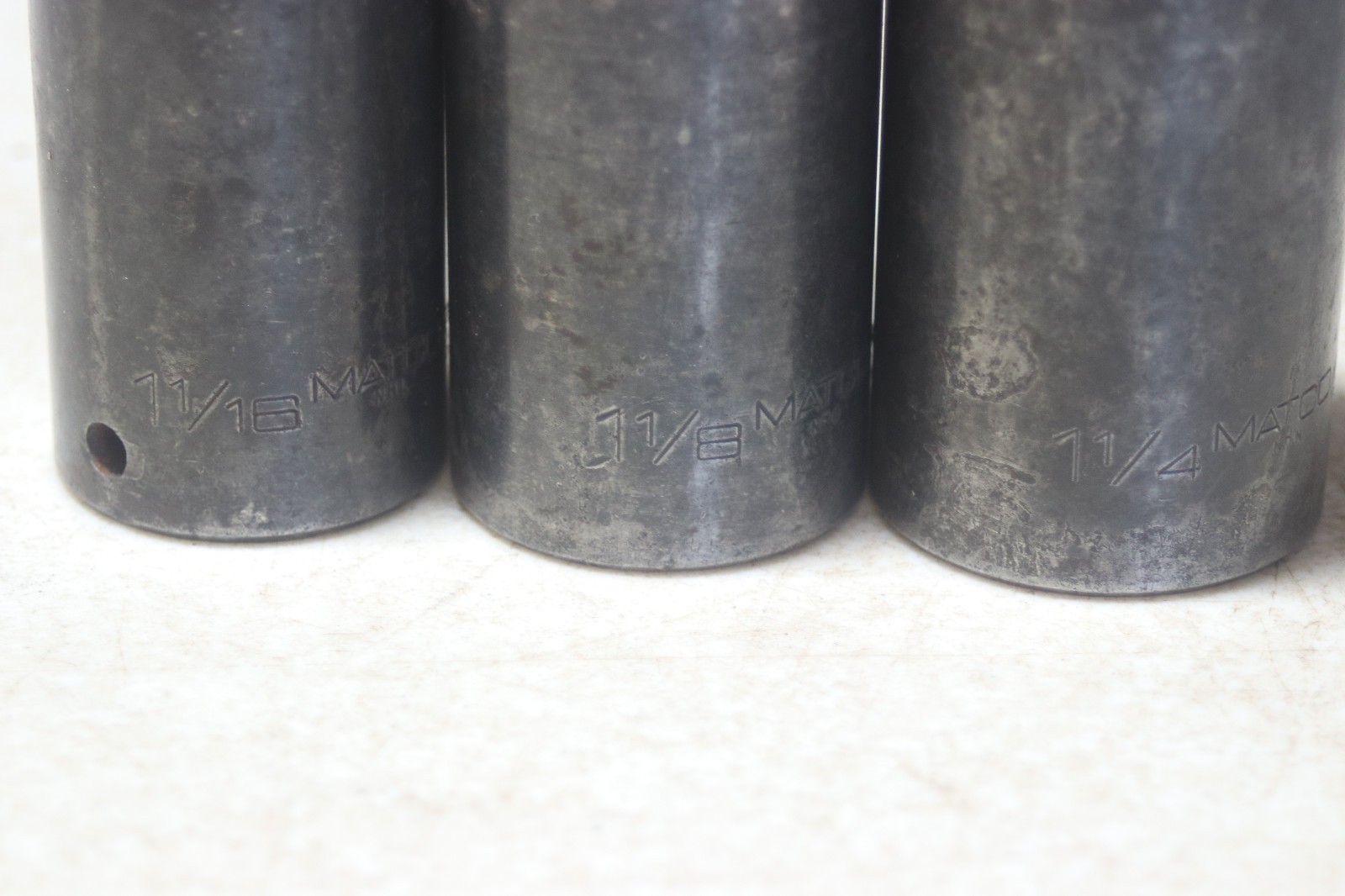 Matco Tools 1/2 Inch Drive Deep Impact Socket Lot 1-1/16 1-1/8 1-1/4