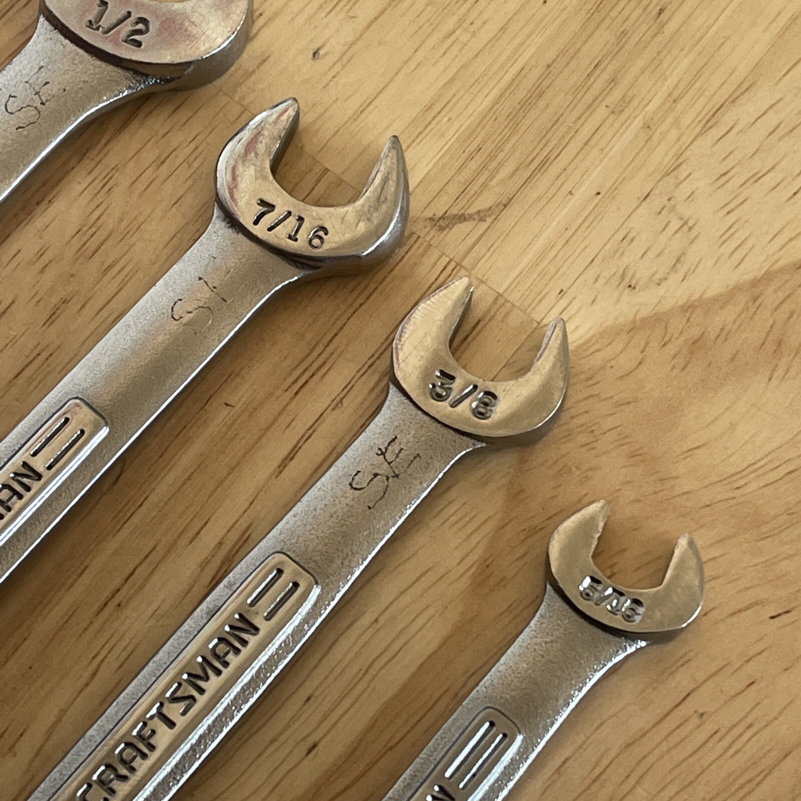 Craftsman SAE Combination Wrench Set 5/16- 3/4″ All VA Series Wrenches 10pc USA