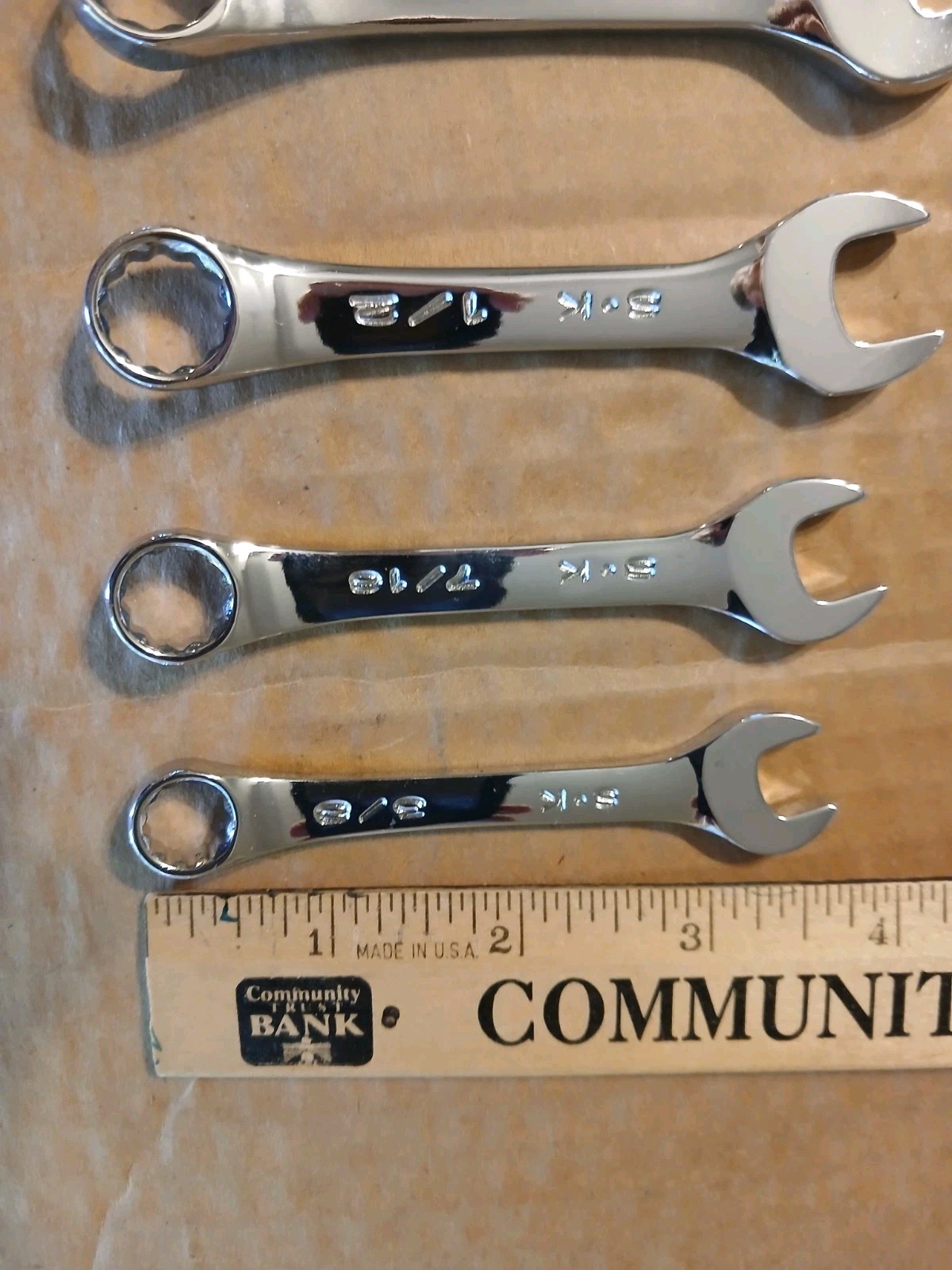 S-K 7 pc Stubby Combination Wrench Set 3/8-3/4 Made In The USA