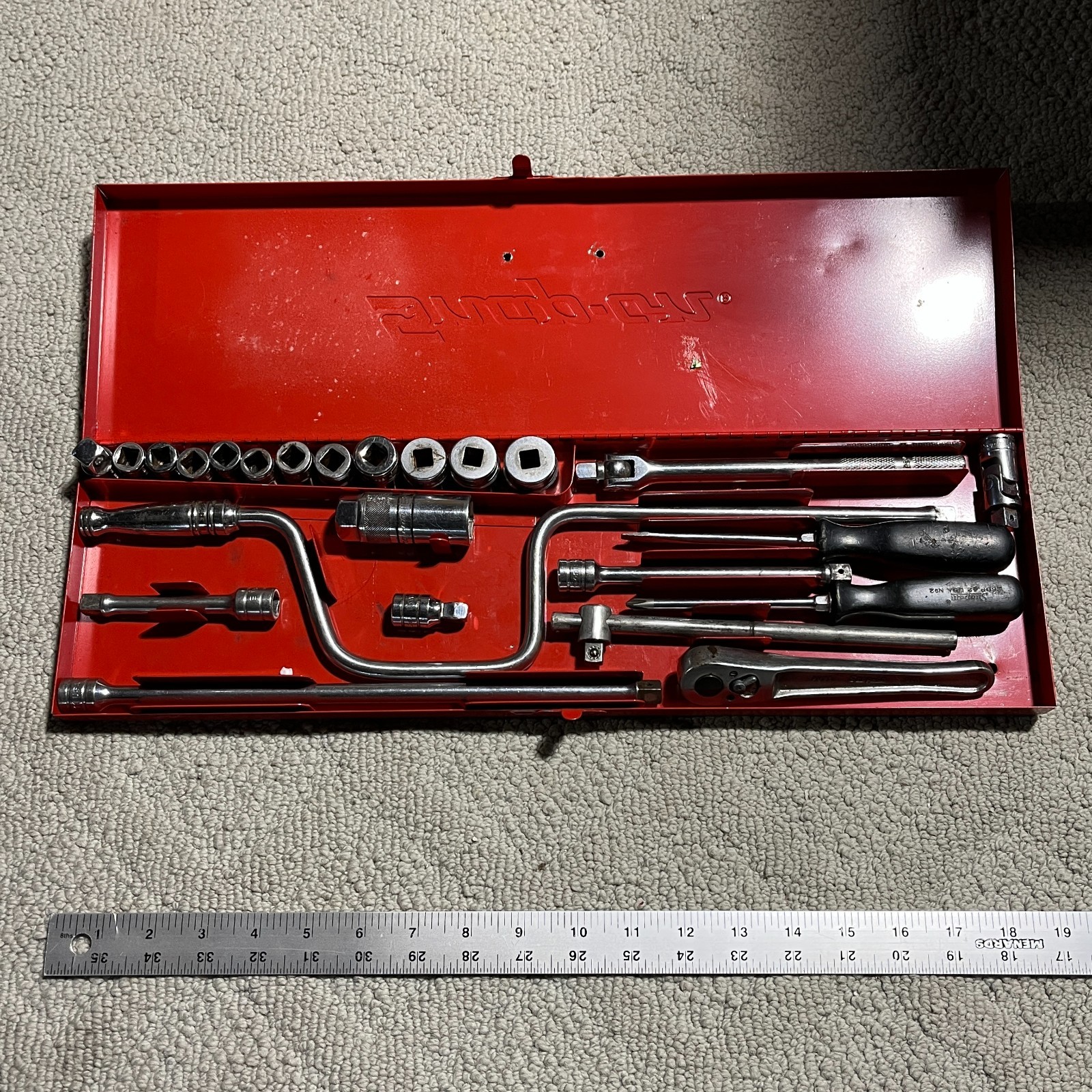 Snap-on 3/8″ Drive Socket Wrench 24 pc Set F081-F281 12 pt in Box