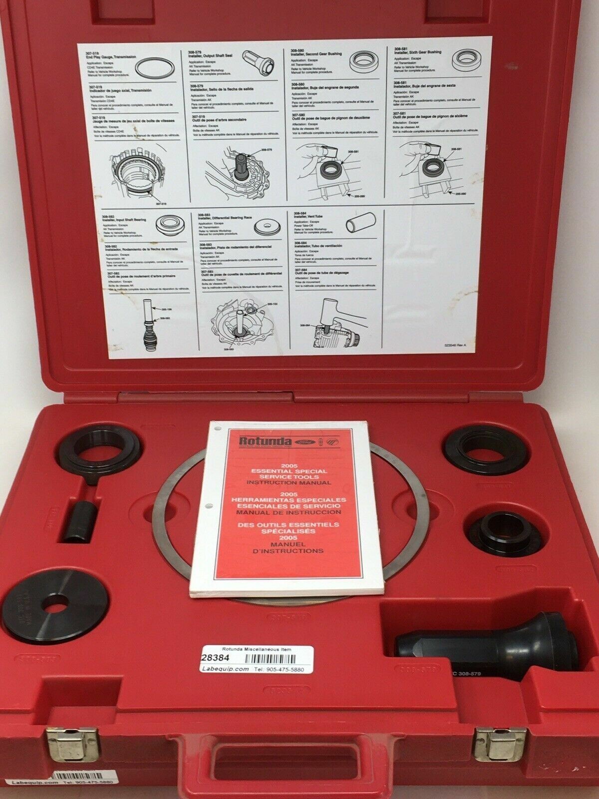 FORD ROTUNDA TOOL Kit TKIT-2005-F ESSENTIAL SERVICE TOOL SET With Case